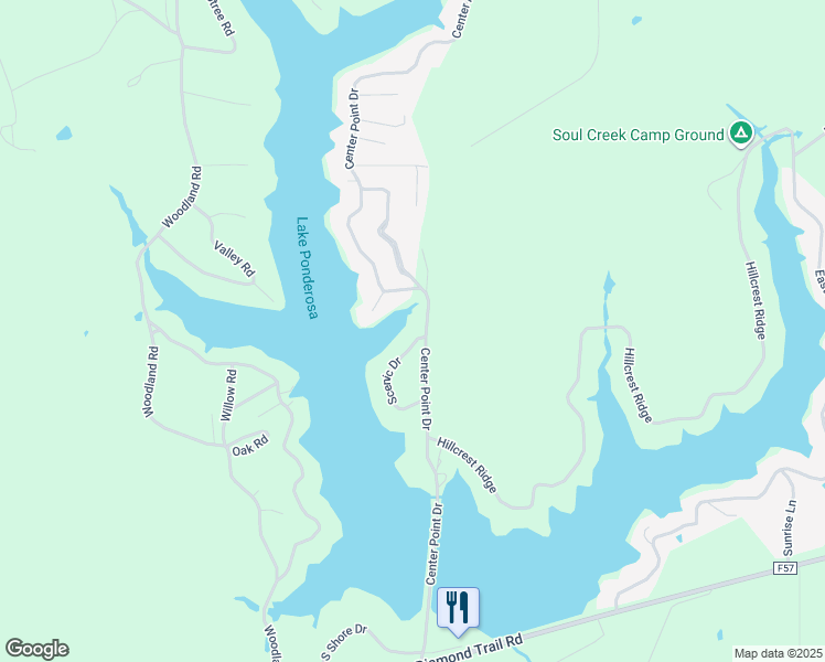 map of restaurants, bars, coffee shops, grocery stores, and more near 100-198 Scenic Drive in Montezuma