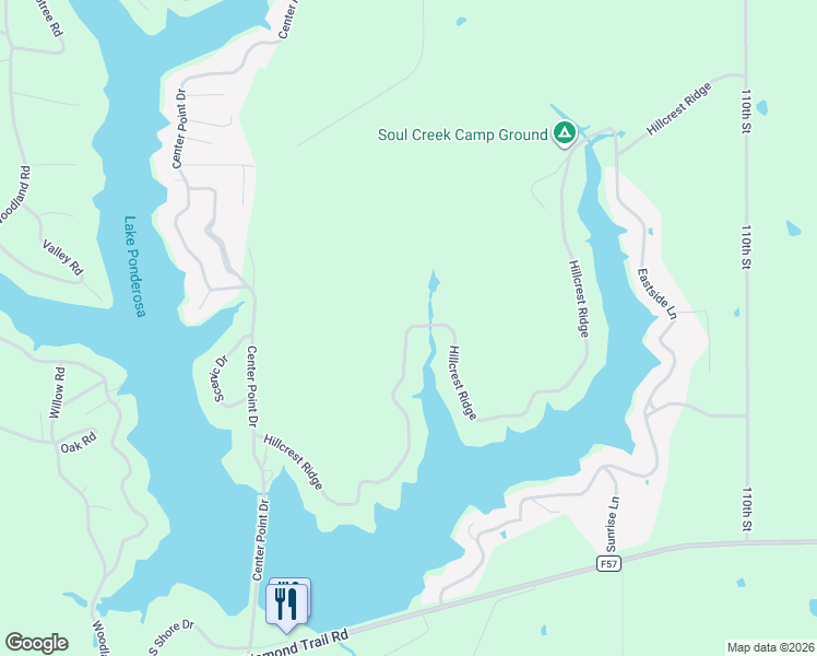 map of restaurants, bars, coffee shops, grocery stores, and more near 136 Hillcrest Ridge in Montezuma