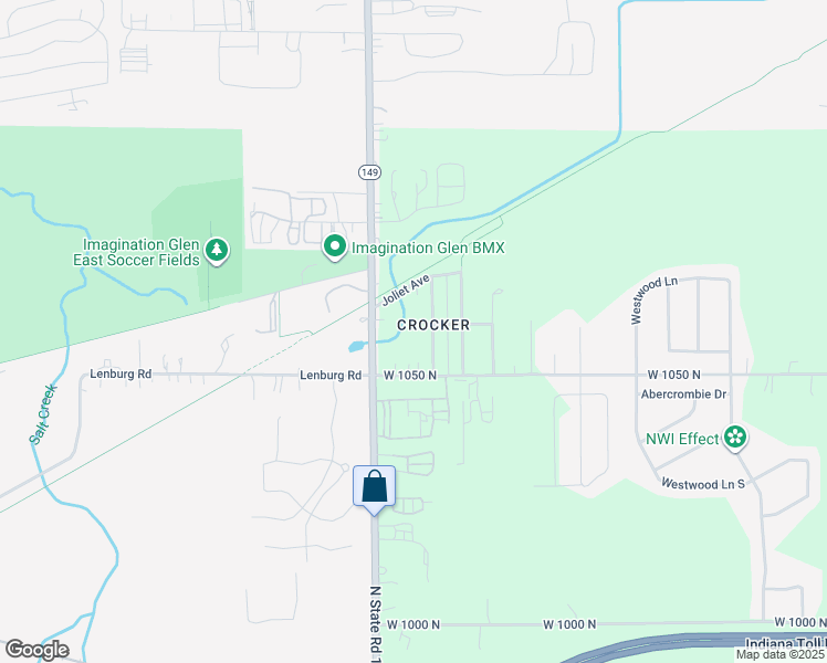 map of restaurants, bars, coffee shops, grocery stores, and more near 5569 Center Street in Chesterton