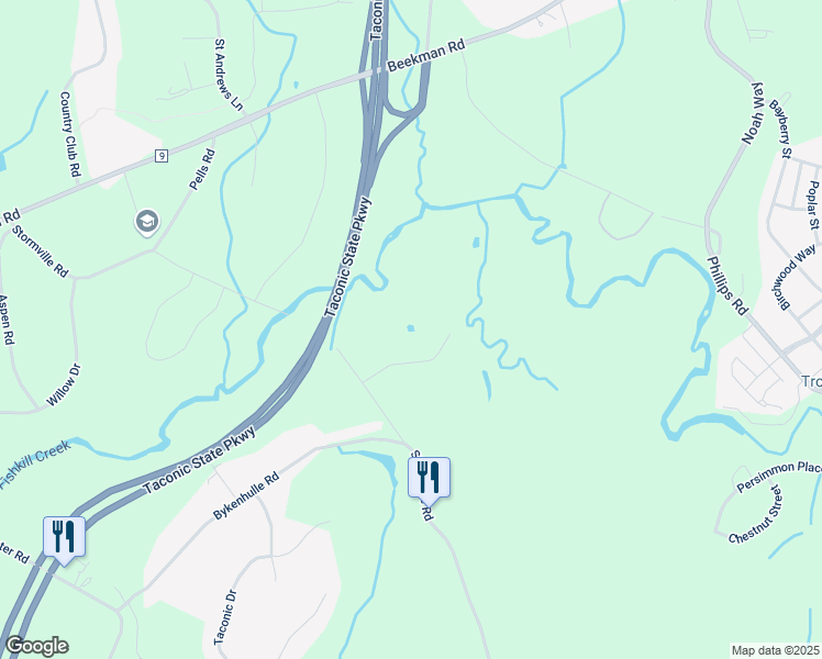 map of restaurants, bars, coffee shops, grocery stores, and more near 133 Wilmont Court in Hopewell Junction
