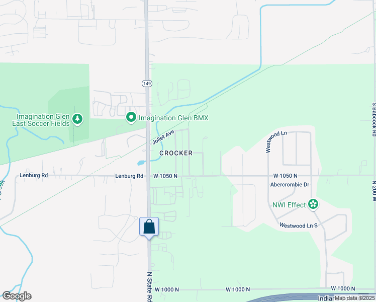 map of restaurants, bars, coffee shops, grocery stores, and more near 1758 Tower Street in Chesterton