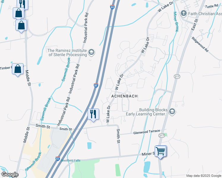 map of restaurants, bars, coffee shops, grocery stores, and more near 114 Carriage Crossing Lane in Middletown