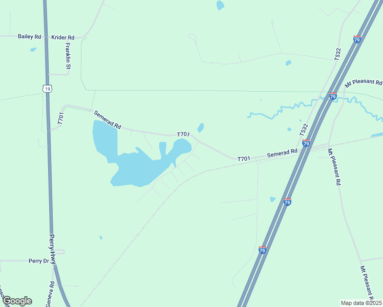 map of restaurants, bars, coffee shops, grocery stores, and more near 8912 Hickory Street in Meadville