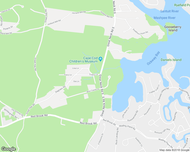 map of restaurants, bars, coffee shops, grocery stores, and more near 10 Tracy Lane in Mashpee