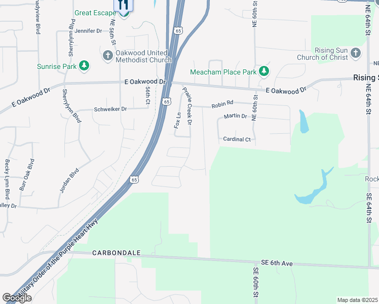 map of restaurants, bars, coffee shops, grocery stores, and more near 315 Candy St in Pleasant Hill