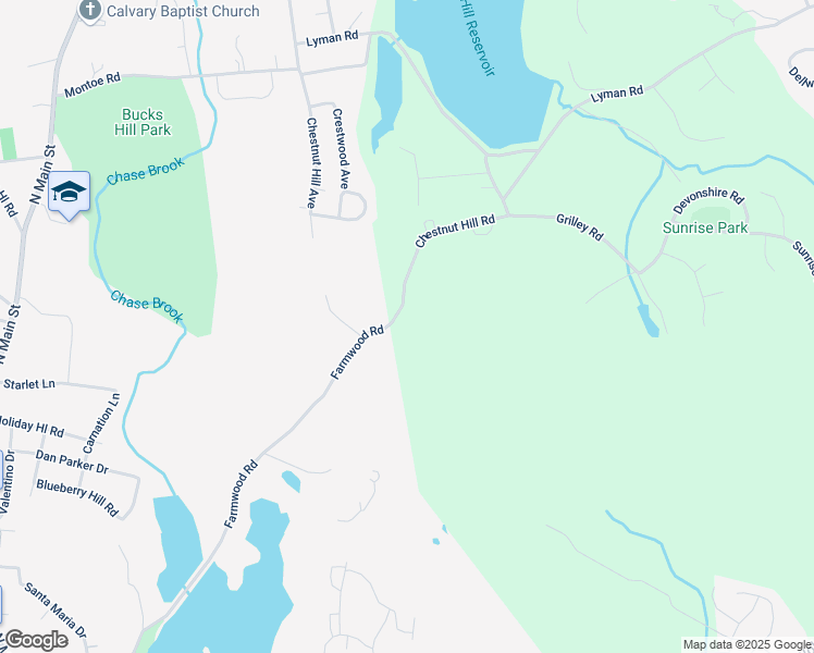 map of restaurants, bars, coffee shops, grocery stores, and more near 30 Chestnut Hill Road in Wolcott