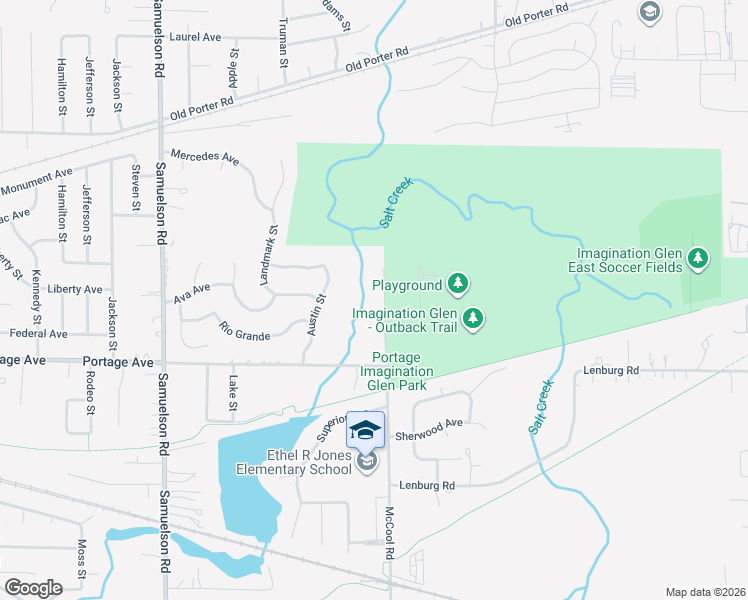 map of restaurants, bars, coffee shops, grocery stores, and more near 2295 McCool Road in Portage