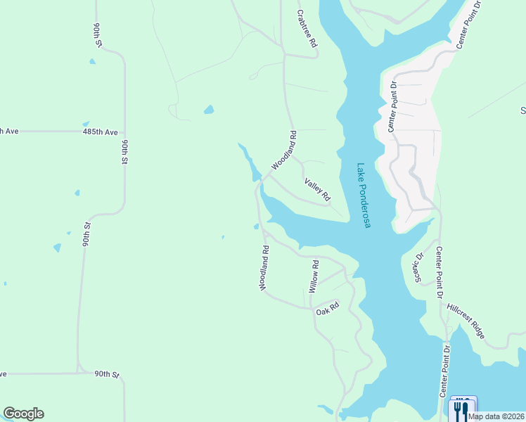 map of restaurants, bars, coffee shops, grocery stores, and more near 201 Woodland Road in Montezuma