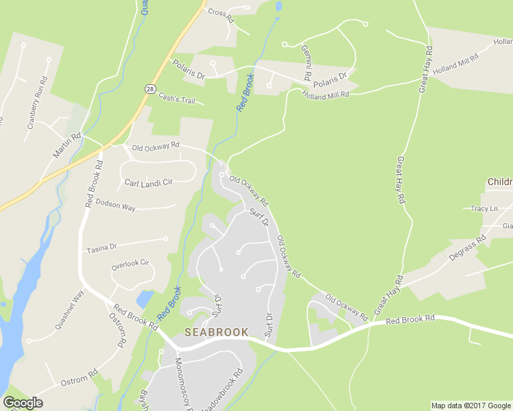 map of restaurants, bars, coffee shops, grocery stores, and more near 117 Surf Drive in Mashpee