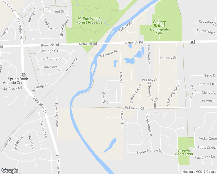 map of restaurants, bars, coffee shops, grocery stores, and more near 16109 Gamay Drive in Plainfield