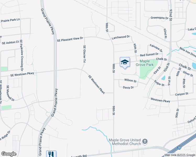 map of restaurants, bars, coffee shops, grocery stores, and more near in Waukee