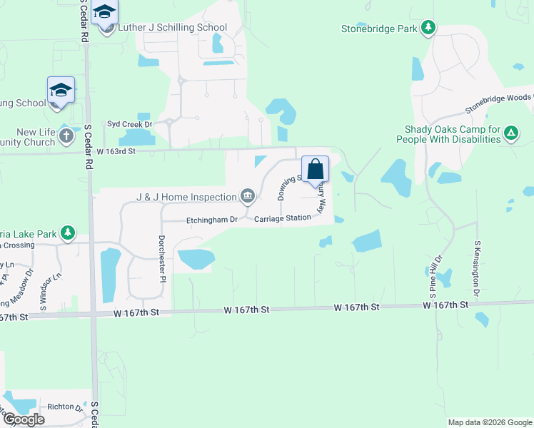 map of restaurants, bars, coffee shops, grocery stores, and more near 14324 Carriage Station in Lockport