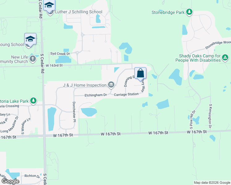 map of restaurants, bars, coffee shops, grocery stores, and more near 14324 Carriage Station in Lockport