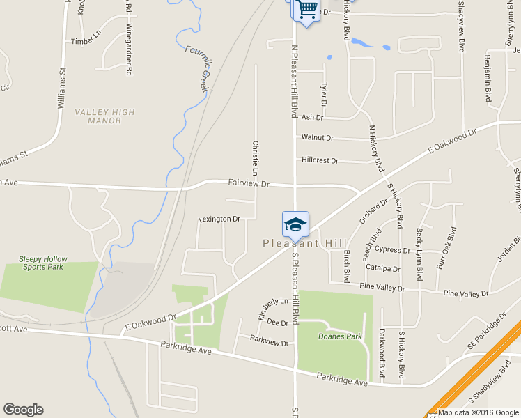map of restaurants, bars, coffee shops, grocery stores, and more near 151 Christie Lane in Pleasant Hill