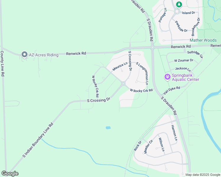 map of restaurants, bars, coffee shops, grocery stores, and more near 16214 Lake View Road in Plainfield