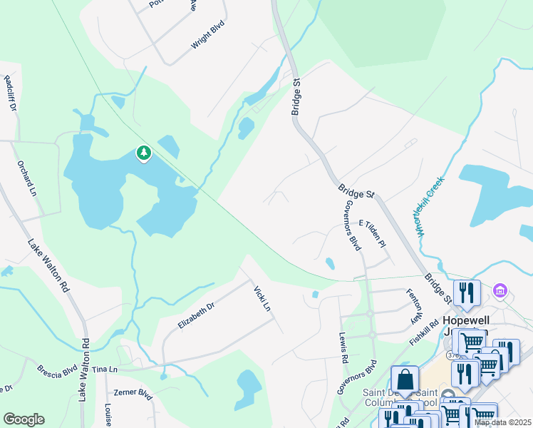 map of restaurants, bars, coffee shops, grocery stores, and more near 39 Shadowood Drive in Hopewell Junction