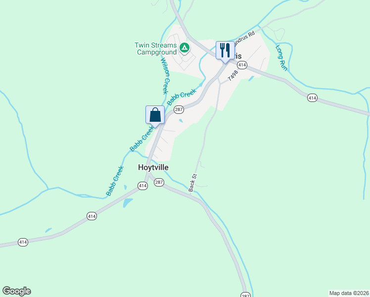 map of restaurants, bars, coffee shops, grocery stores, and more near 1824 Pennsylvania 287 in Morris