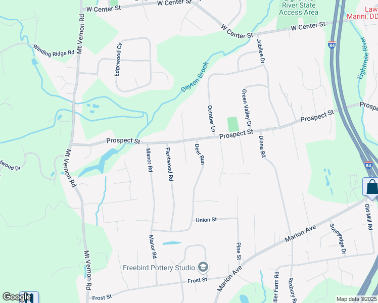 map of restaurants, bars, coffee shops, grocery stores, and more near 60 Sylvia Court in Southington