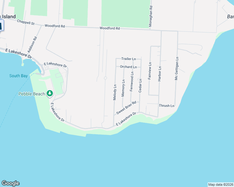 map of restaurants, bars, coffee shops, grocery stores, and more near 125 Memory Lane in Kelleys Island