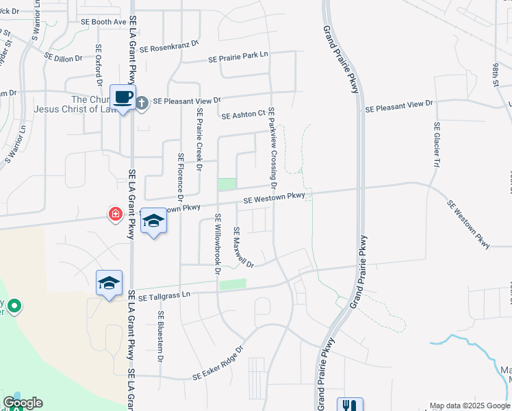 map of restaurants, bars, coffee shops, grocery stores, and more near 670 Southeast Westown Parkway in Waukee