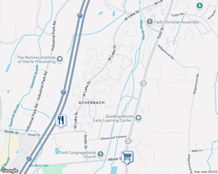 map of restaurants, bars, coffee shops, grocery stores, and more near 54 Inverness Lane in Middletown