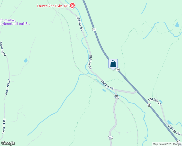 map of restaurants, bars, coffee shops, grocery stores, and more near 207 Old Route 55 in Poughquag