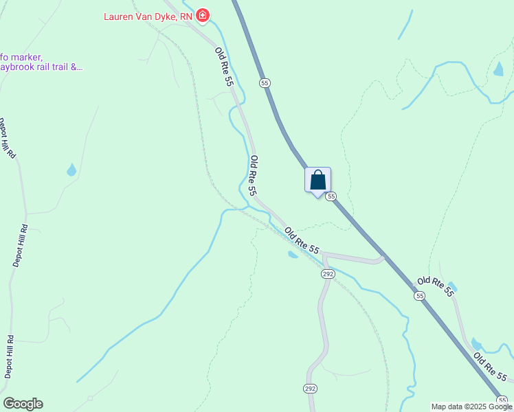 map of restaurants, bars, coffee shops, grocery stores, and more near 207 Old Route 55 in Poughquag