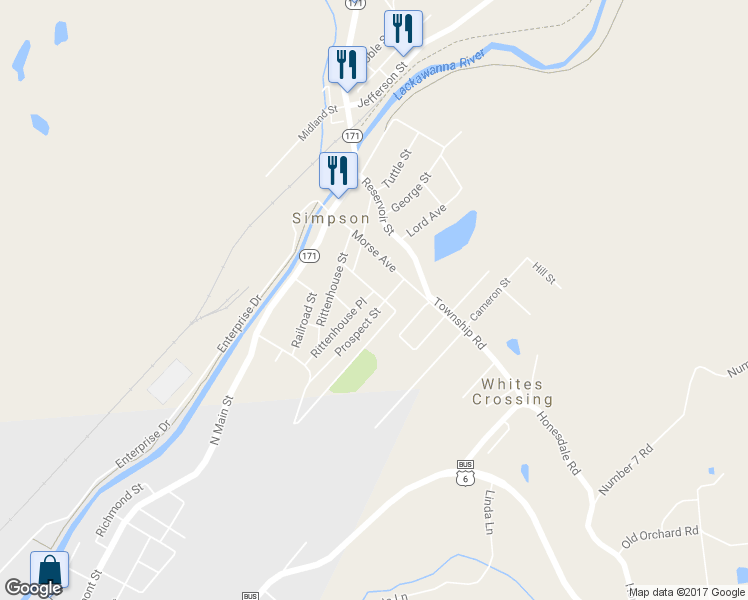 map of restaurants, bars, coffee shops, grocery stores, and more near 20 Prospect Street in Carbondale