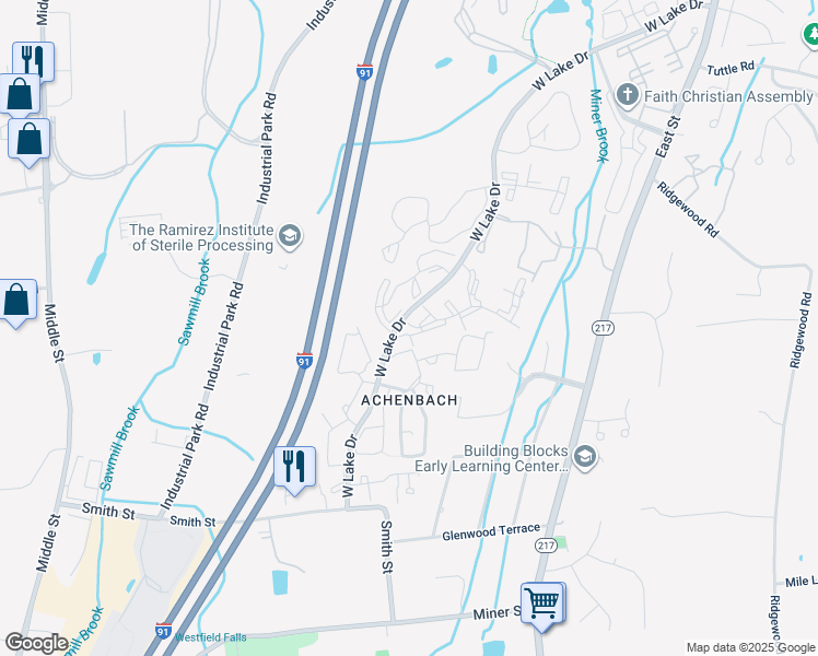 map of restaurants, bars, coffee shops, grocery stores, and more near 72 Forest Glen Circle in Middletown