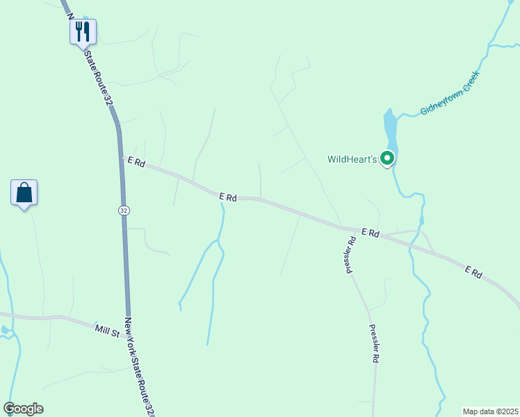 map of restaurants, bars, coffee shops, grocery stores, and more near 70 East Road in Wallkill