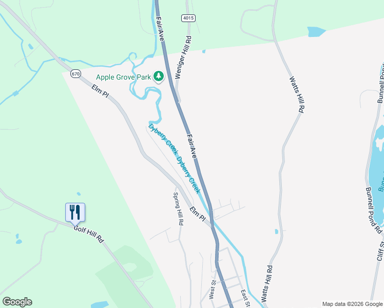 map of restaurants, bars, coffee shops, grocery stores, and more near 1838-1840 Fair Ave in Honesdale