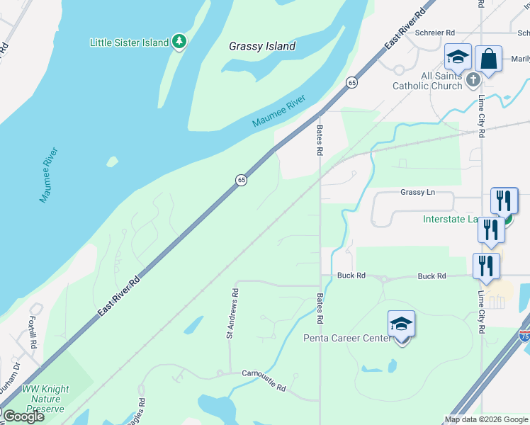 map of restaurants, bars, coffee shops, grocery stores, and more near 30246 Jacqueline Place in Perrysburg