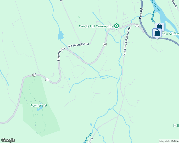 map of restaurants, bars, coffee shops, grocery stores, and more near 32 Jotham Road in New Milford