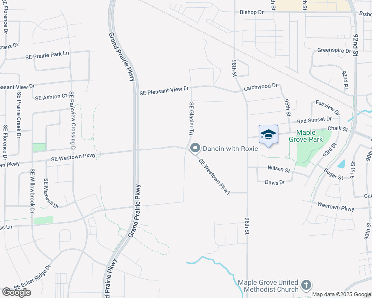 map of restaurants, bars, coffee shops, grocery stores, and more near Grand Prairie Parkway in Waukee