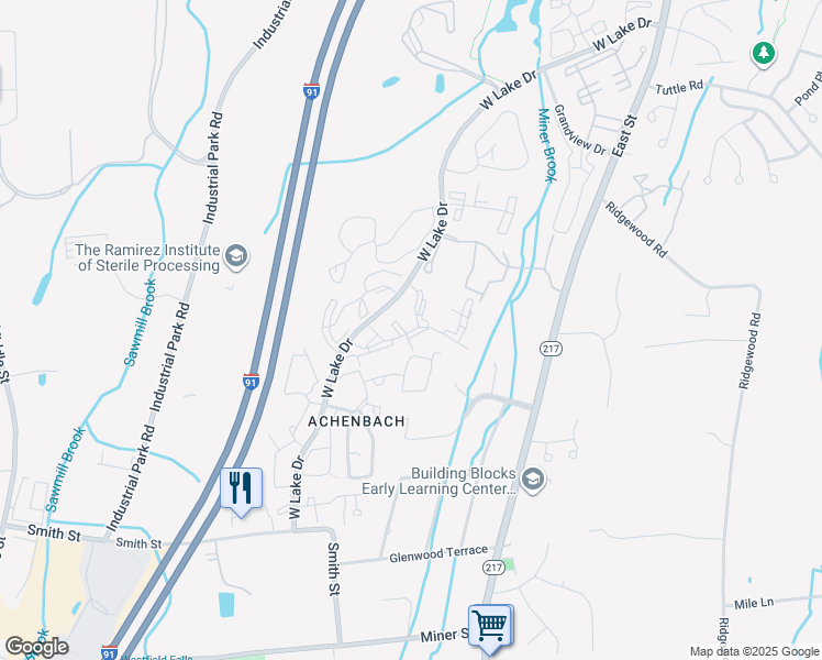 map of restaurants, bars, coffee shops, grocery stores, and more near 13 Forest Glen Circle in Middletown