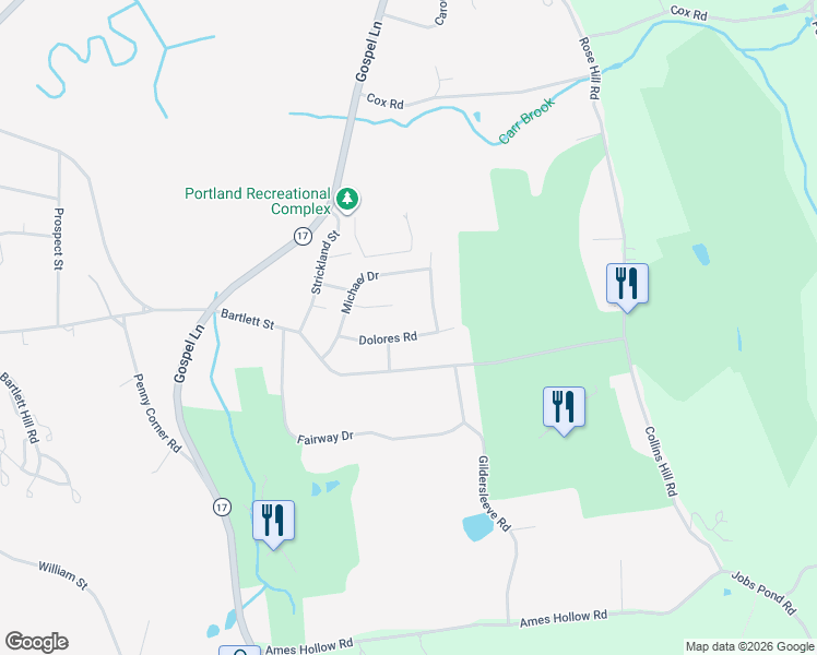 map of restaurants, bars, coffee shops, grocery stores, and more near 11 Bel Aire Terrace in Portland