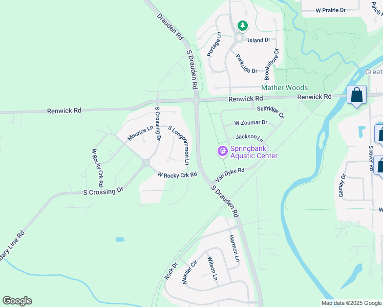 map of restaurants, bars, coffee shops, grocery stores, and more near 16045 Longcommon Lane in Plainfield