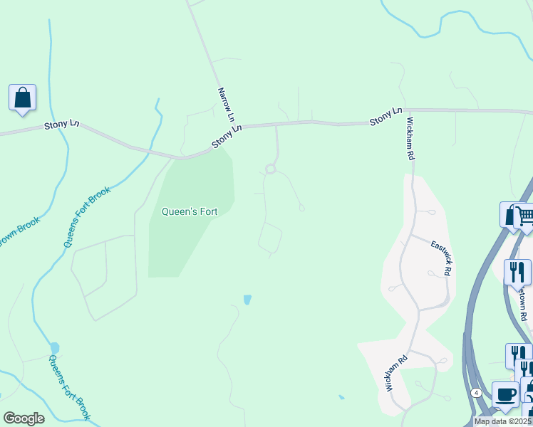 map of restaurants, bars, coffee shops, grocery stores, and more near 378 Cassandra Lane in North Kingstown