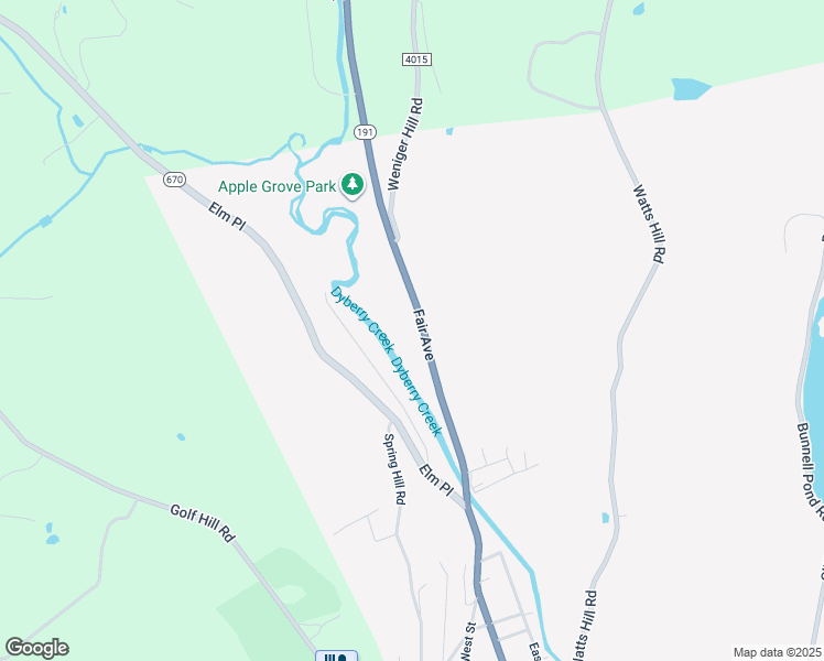 map of restaurants, bars, coffee shops, grocery stores, and more near 1854 Fair Avenue in Honesdale