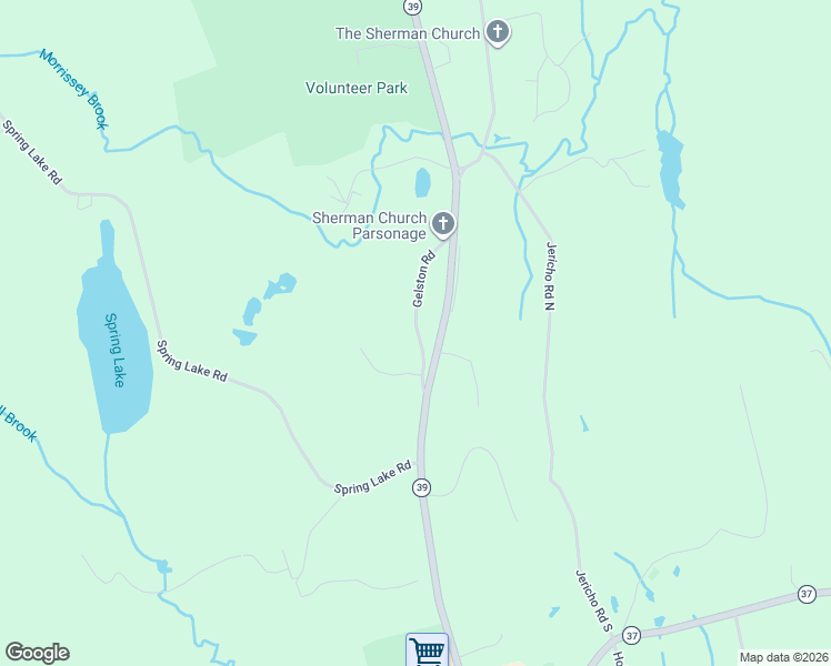 map of restaurants, bars, coffee shops, grocery stores, and more near 3 Gelston Road in Sherman