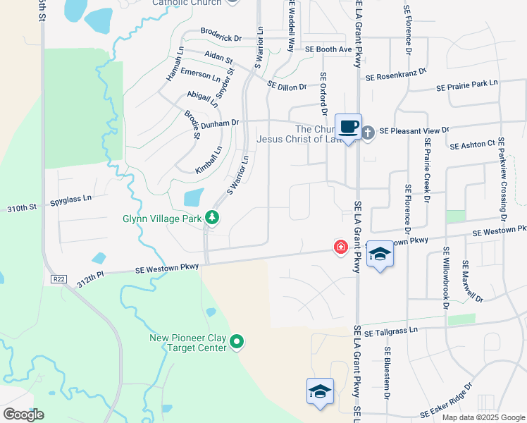 map of restaurants, bars, coffee shops, grocery stores, and more near 1995 Southeast Waddell Way in Waukee
