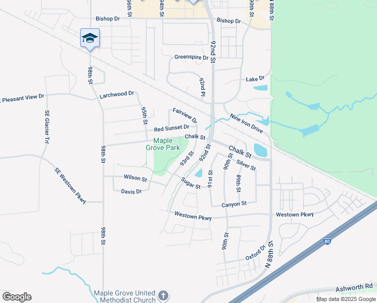 map of restaurants, bars, coffee shops, grocery stores, and more near 1458 93rd Street in West Des Moines