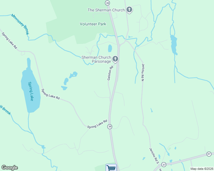 map of restaurants, bars, coffee shops, grocery stores, and more near 3 Gelston Road in Sherman