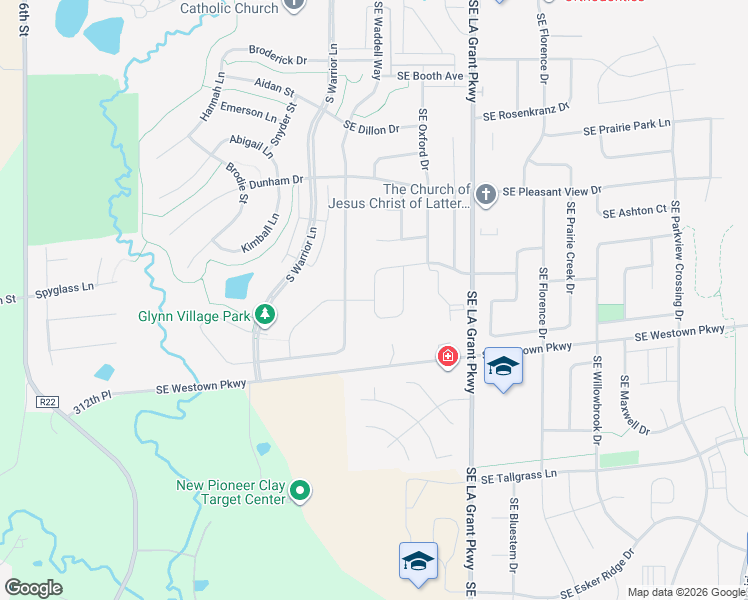 map of restaurants, bars, coffee shops, grocery stores, and more near 91 Southeast Pembrooke Lane in Waukee