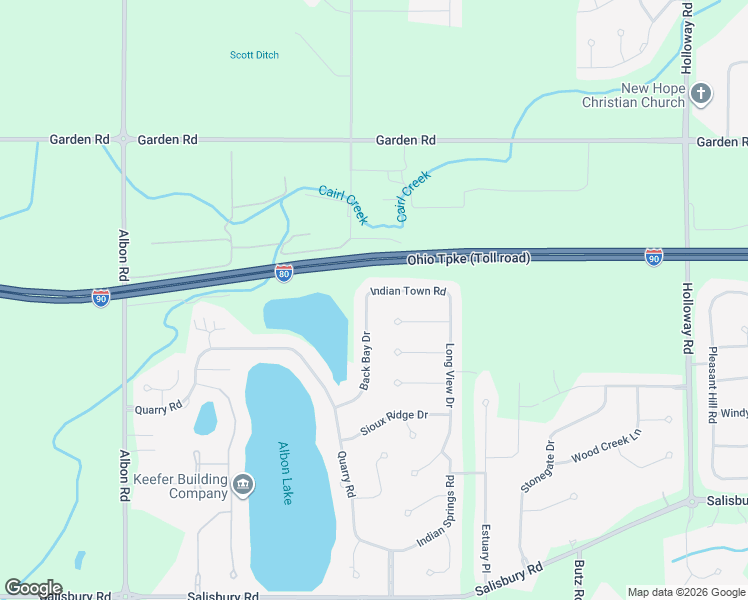 map of restaurants, bars, coffee shops, grocery stores, and more near 2744 Back Bay Drive in Maumee