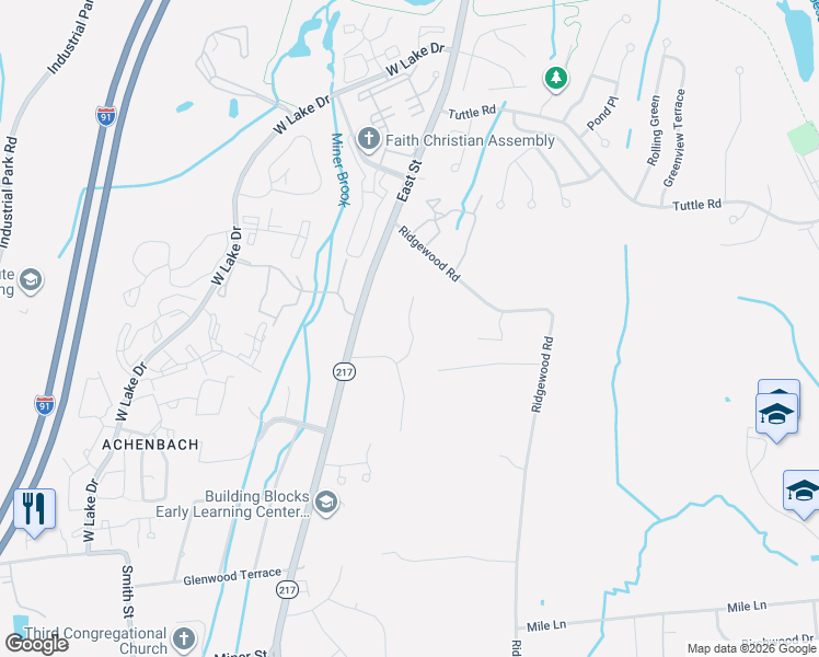 map of restaurants, bars, coffee shops, grocery stores, and more near Apple Lane in Middletown