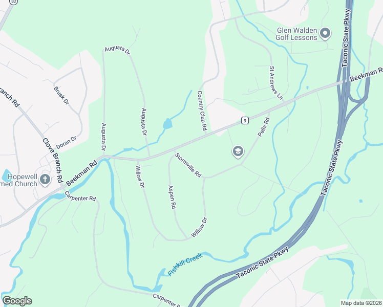 map of restaurants, bars, coffee shops, grocery stores, and more near 5 Stormville Rd in Hopewell Junction