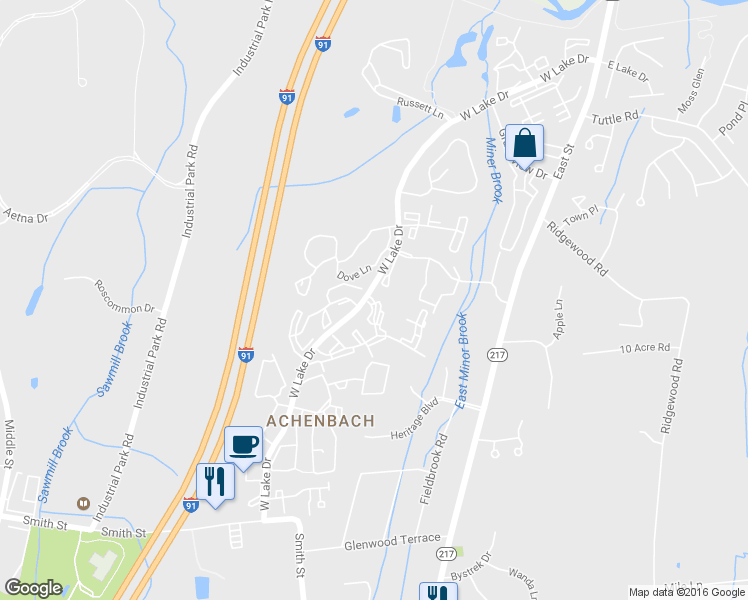 map of restaurants, bars, coffee shops, grocery stores, and more near 10 Forest Glen Circle in Middletown