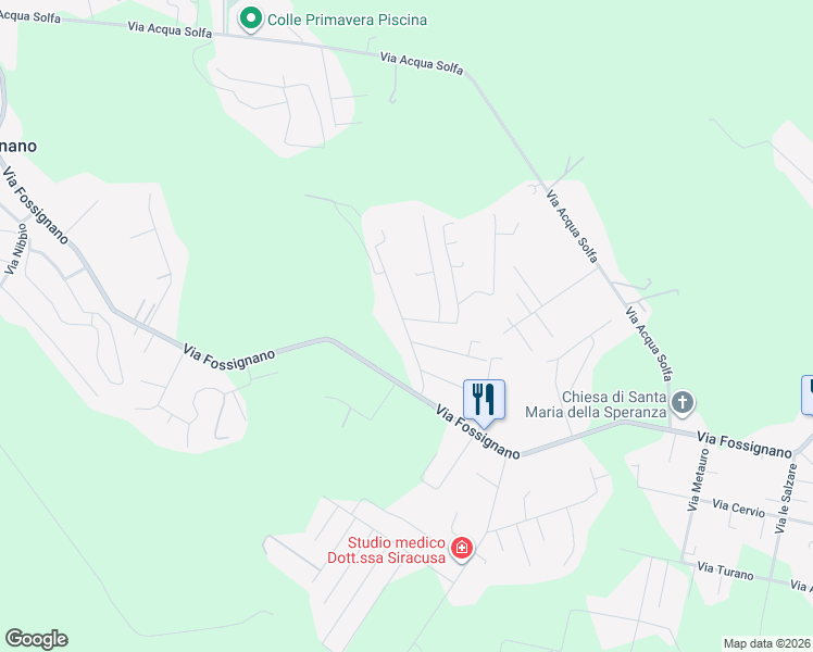 map of restaurants, bars, coffee shops, grocery stores, and more near 15 Via Basento in Fossignano