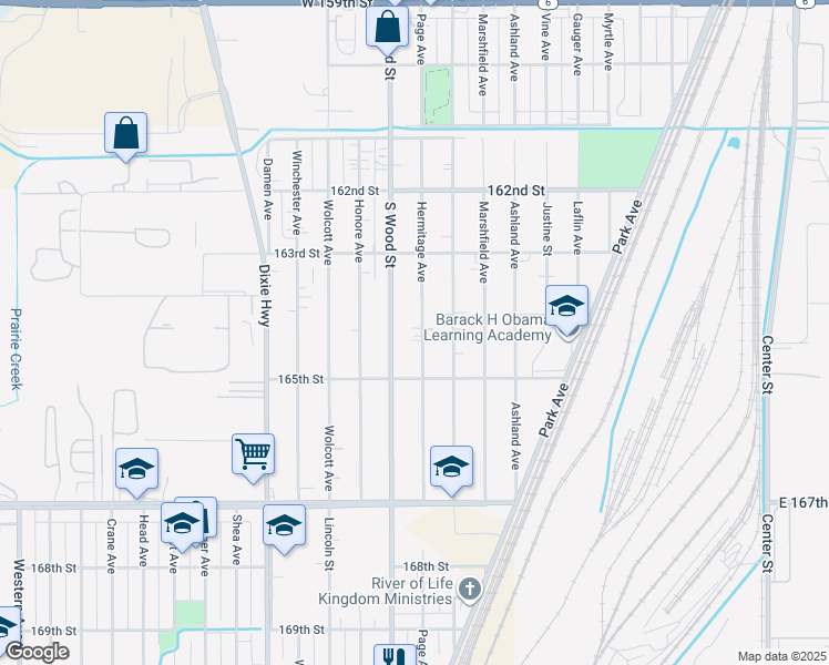 map of restaurants, bars, coffee shops, grocery stores, and more near 16418 Hermitage Avenue in Markham